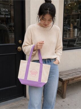 Trader Joe’s Mini Pastel Canvas Tote Bag NWT